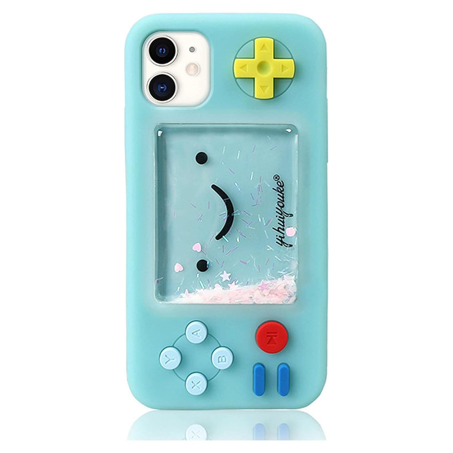 Funda Protectora UnnFiko para iPhone 13 Azul con Estrellas Líquidas