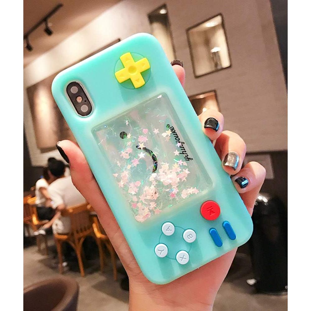 Funda Protectora UnnFiko para iPhone 13 Azul con Estrellas Líquidas