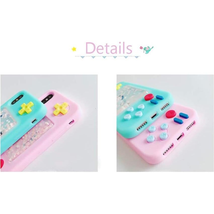 Funda Protectora UnnFiko para iPhone 13 Azul con Estrellas Líquidas