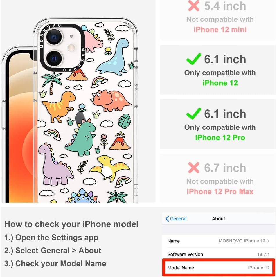 Funda MOSNOVO para iPhone 12/12 Pro - Protección Militar 2m