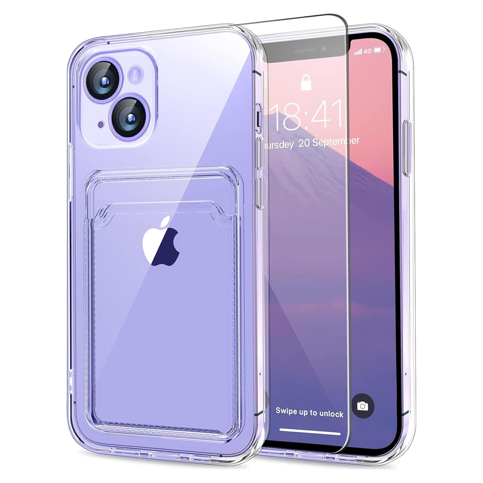 Funda TPU MZELQ para iPhone 13 con Soporte para Tarjetas