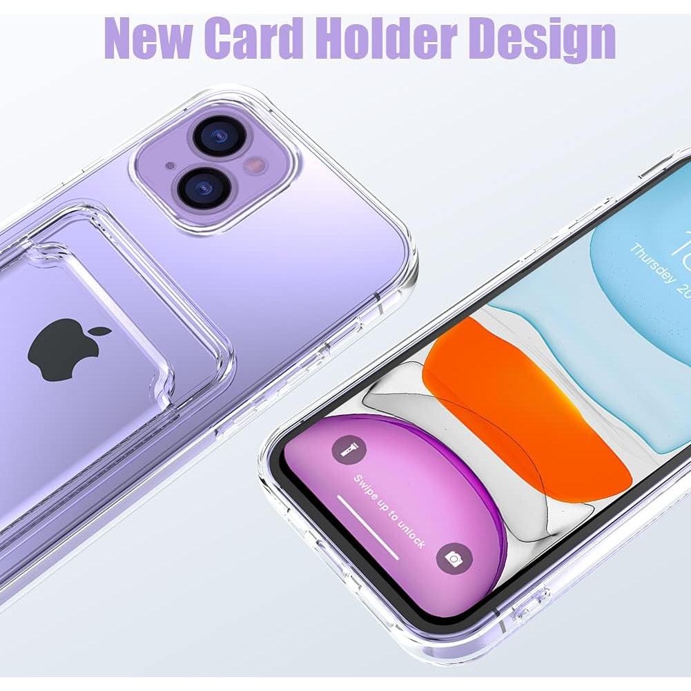 Funda TPU MZELQ para iPhone 13 con Soporte para Tarjetas