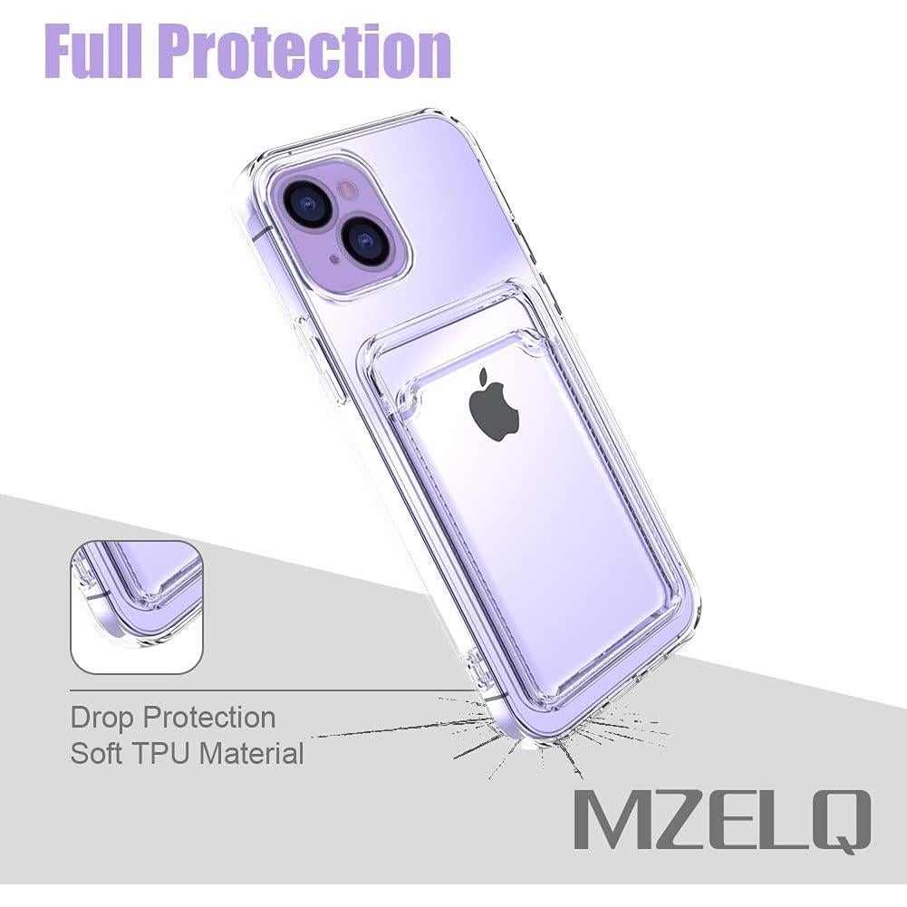Funda TPU MZELQ para iPhone 13 con Soporte para Tarjetas