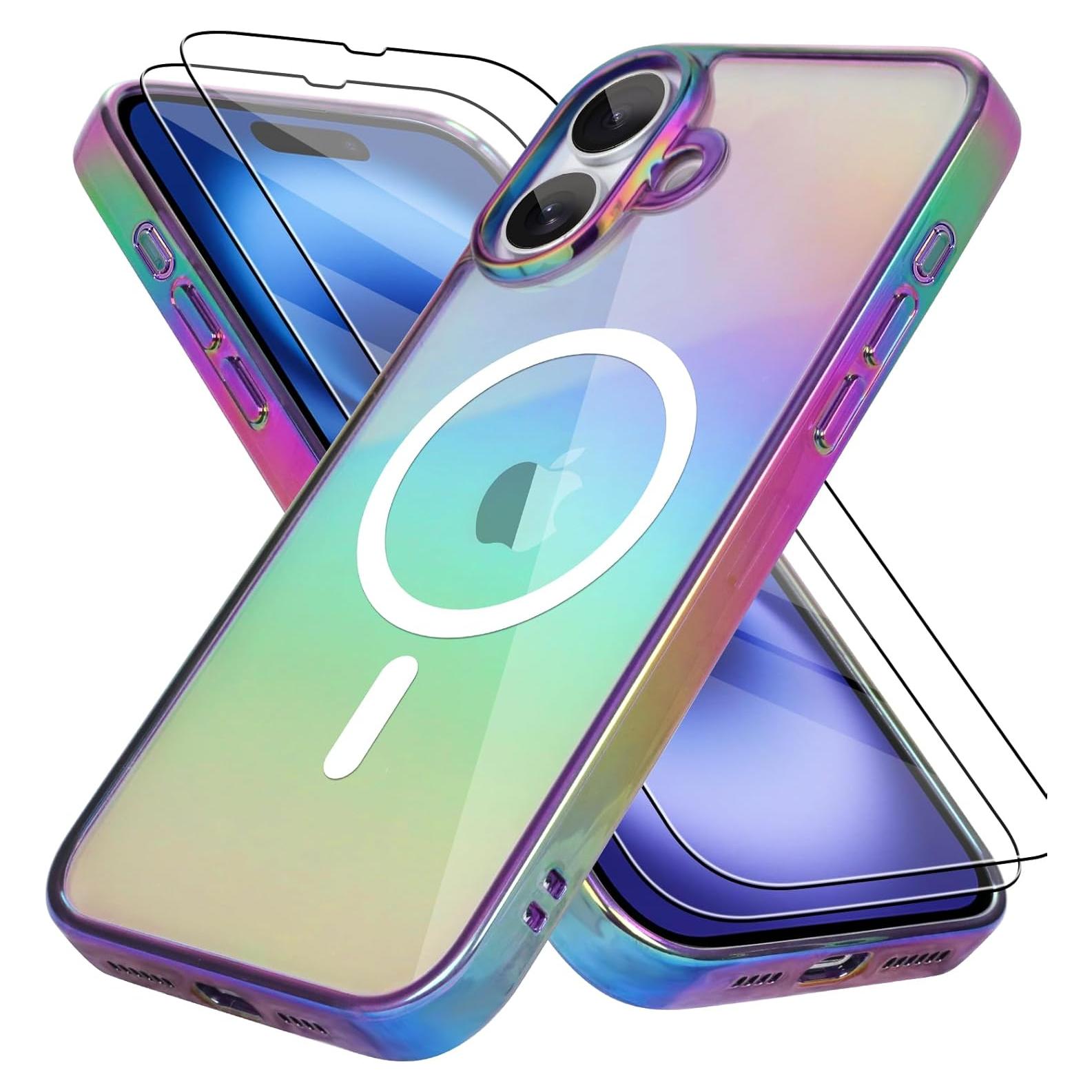 Funda Magnética Bonoma para iPhone 16 - Iridiscente Púrpura