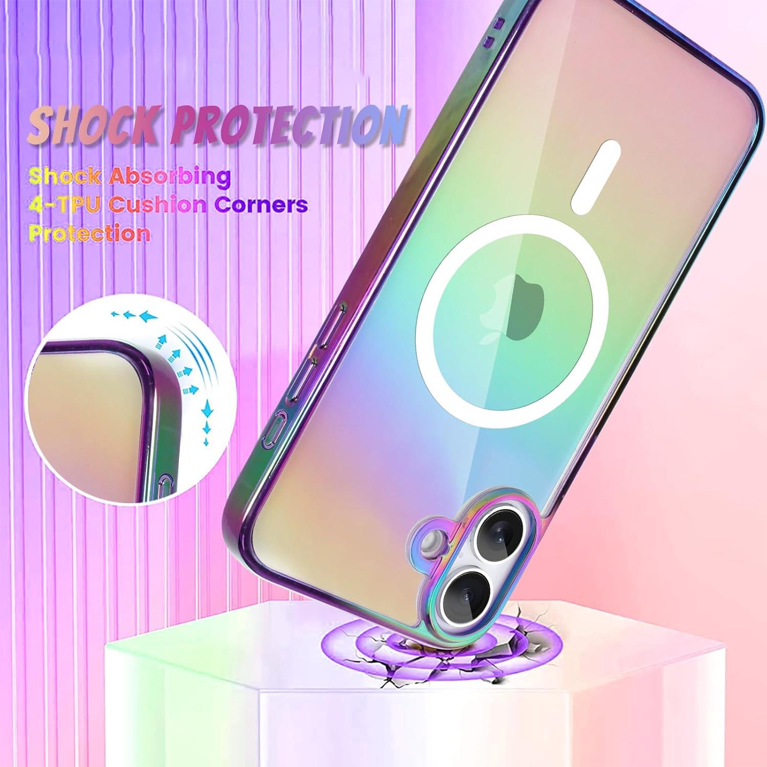 Funda Magnética Bonoma para iPhone 16 - Iridiscente Púrpura