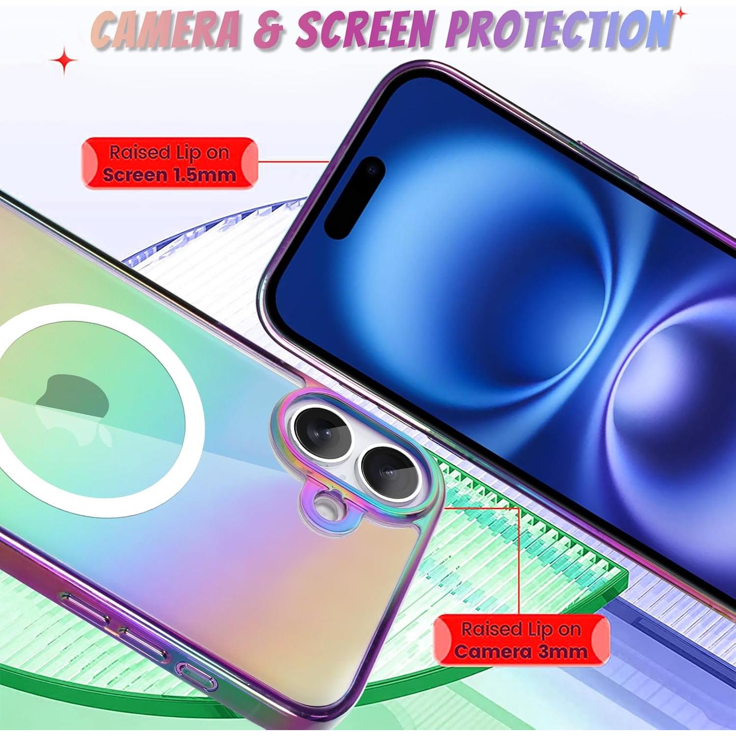 Funda Magnética Bonoma para iPhone 16 - Iridiscente Púrpura