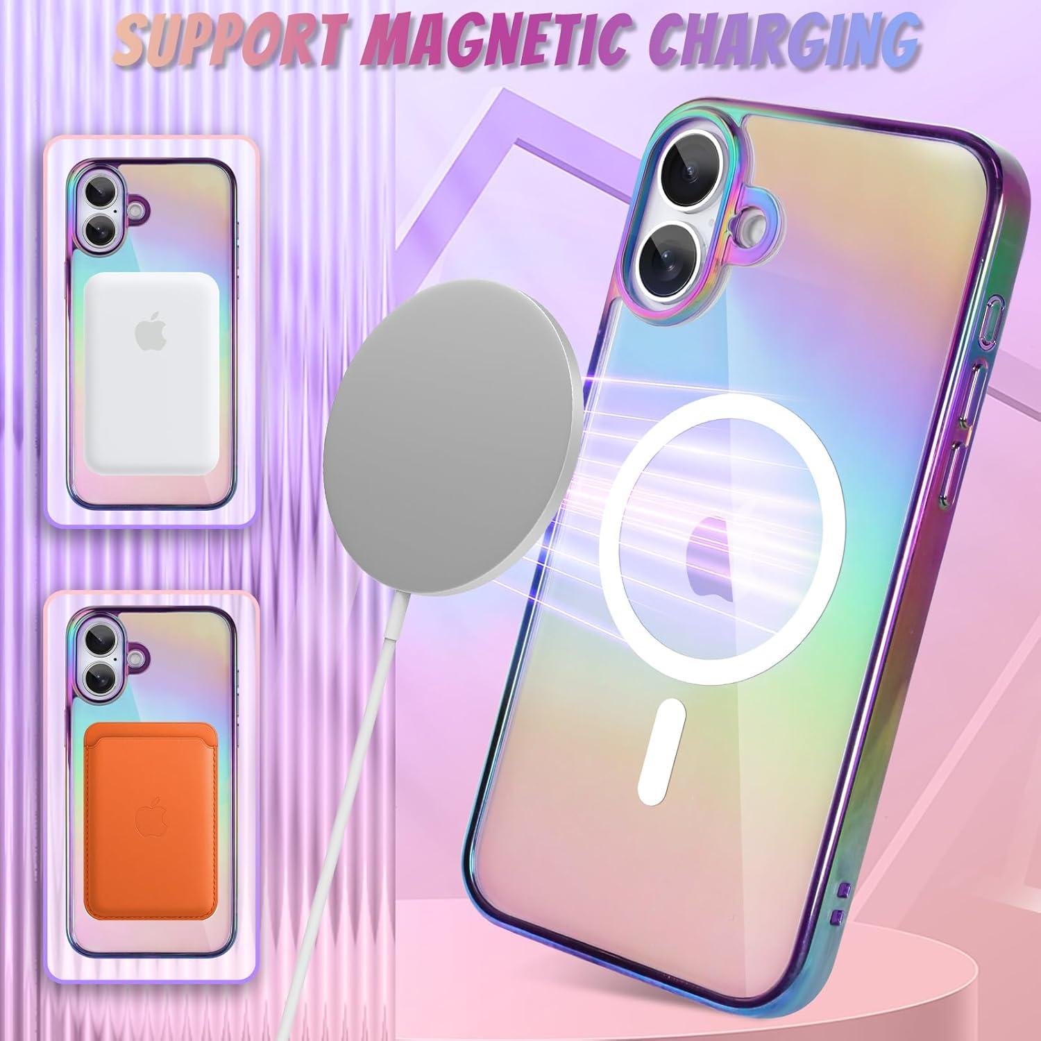 Funda Magnética Bonoma para iPhone 16 - Iridiscente Púrpura