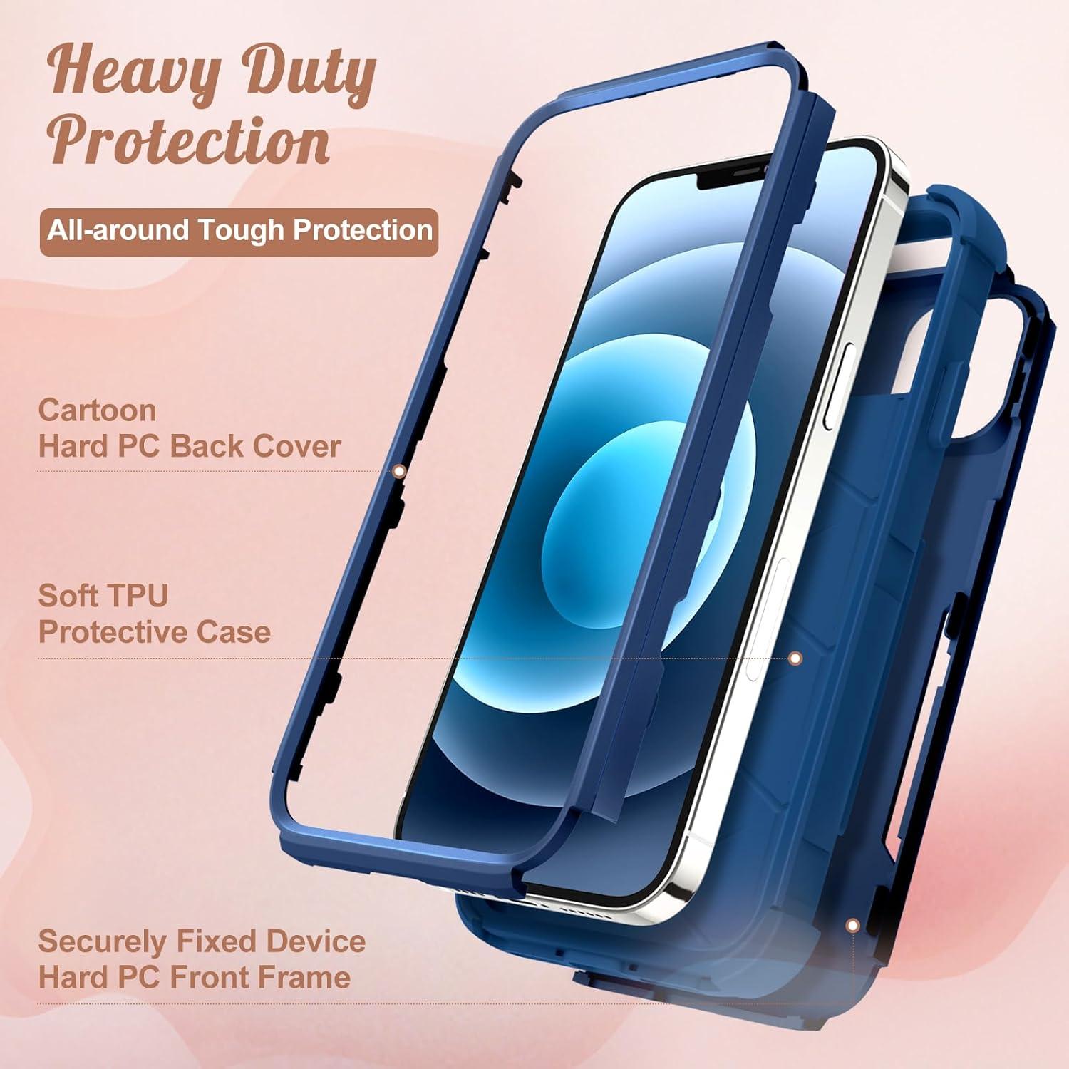Funda Protectora Magnética LISEVO para iPhone 15 Pro Max Azul