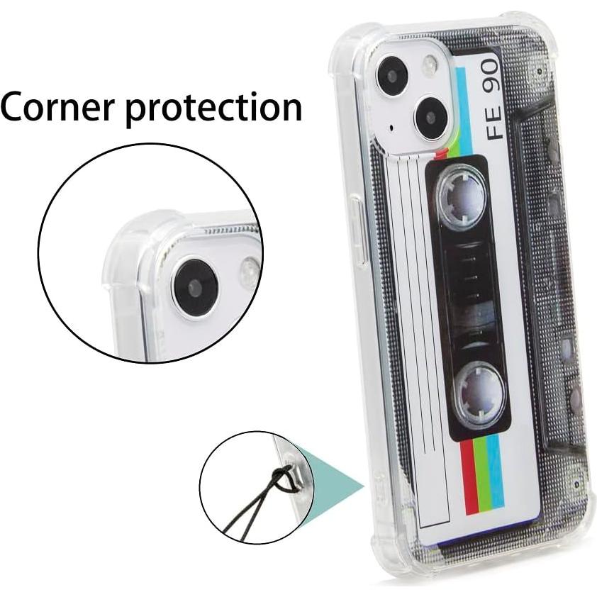 Funda Bumper TPU para iPhone 13 FAteam Cinta de Casete Retro