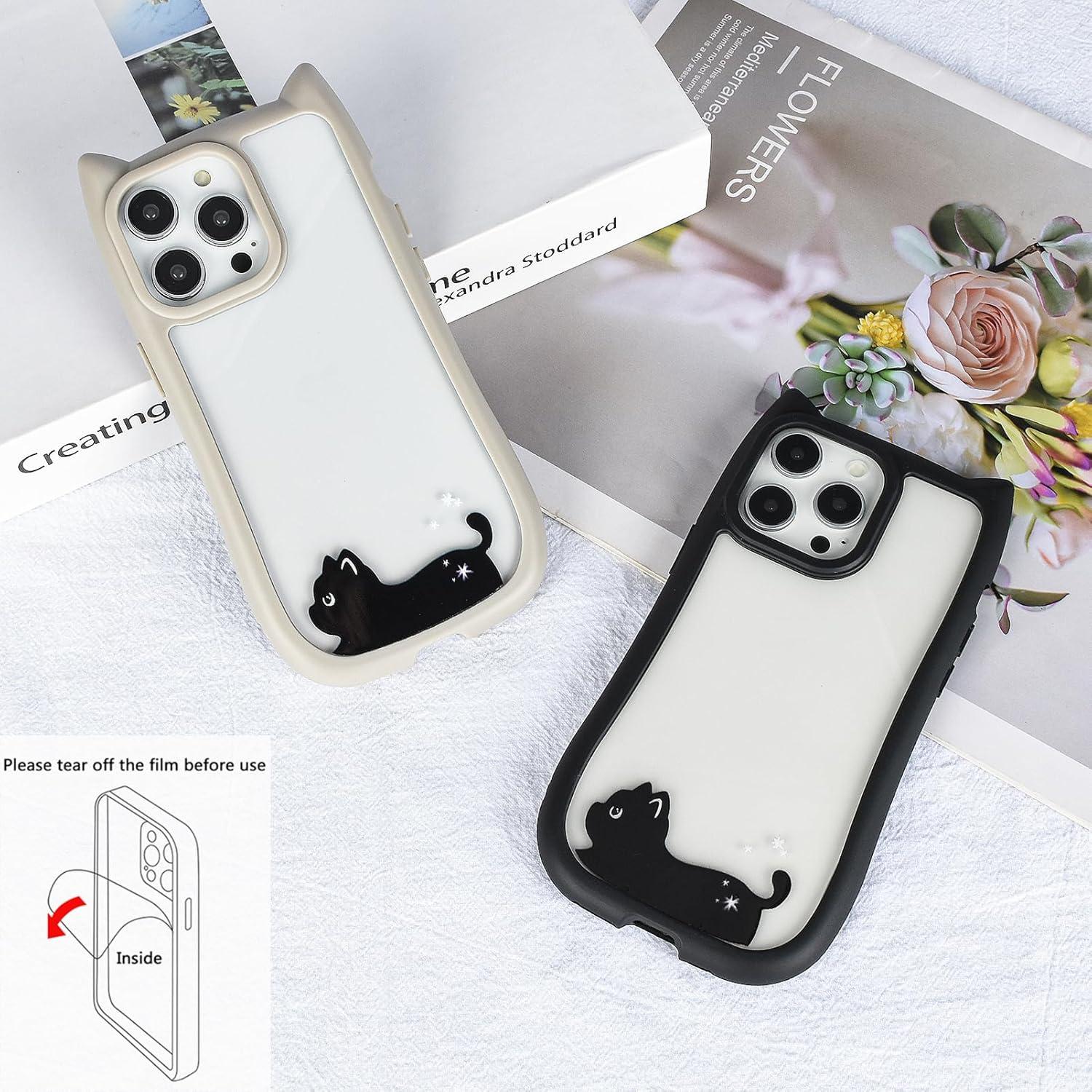 Funda Silicona Suave Uioeua para iPhone 14 Pro Max - Negro