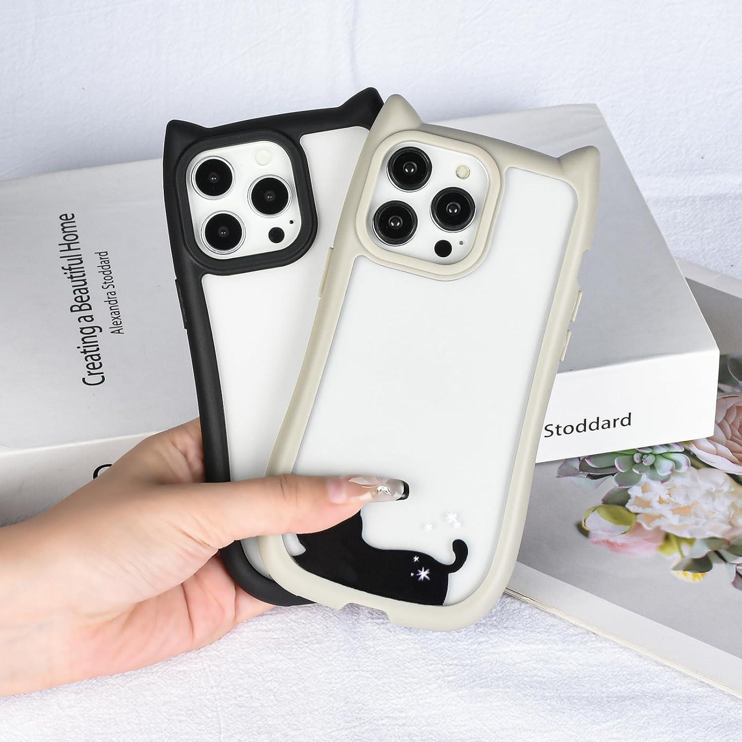 Funda Silicona Suave Uioeua para iPhone 14 Pro Max - Negro