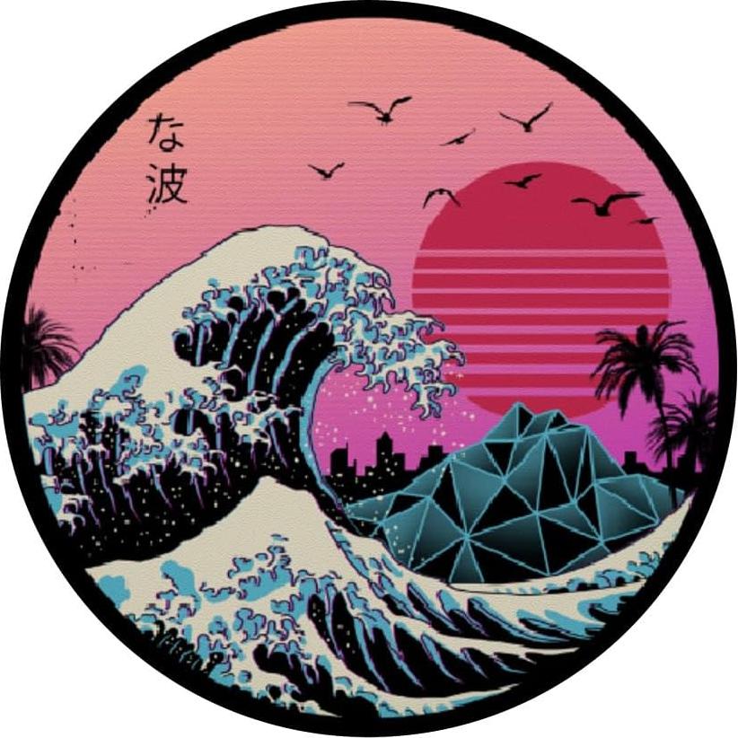 PopGrip Adhesivo PopSockets Kanagawa Vintage Retro 4.1cm