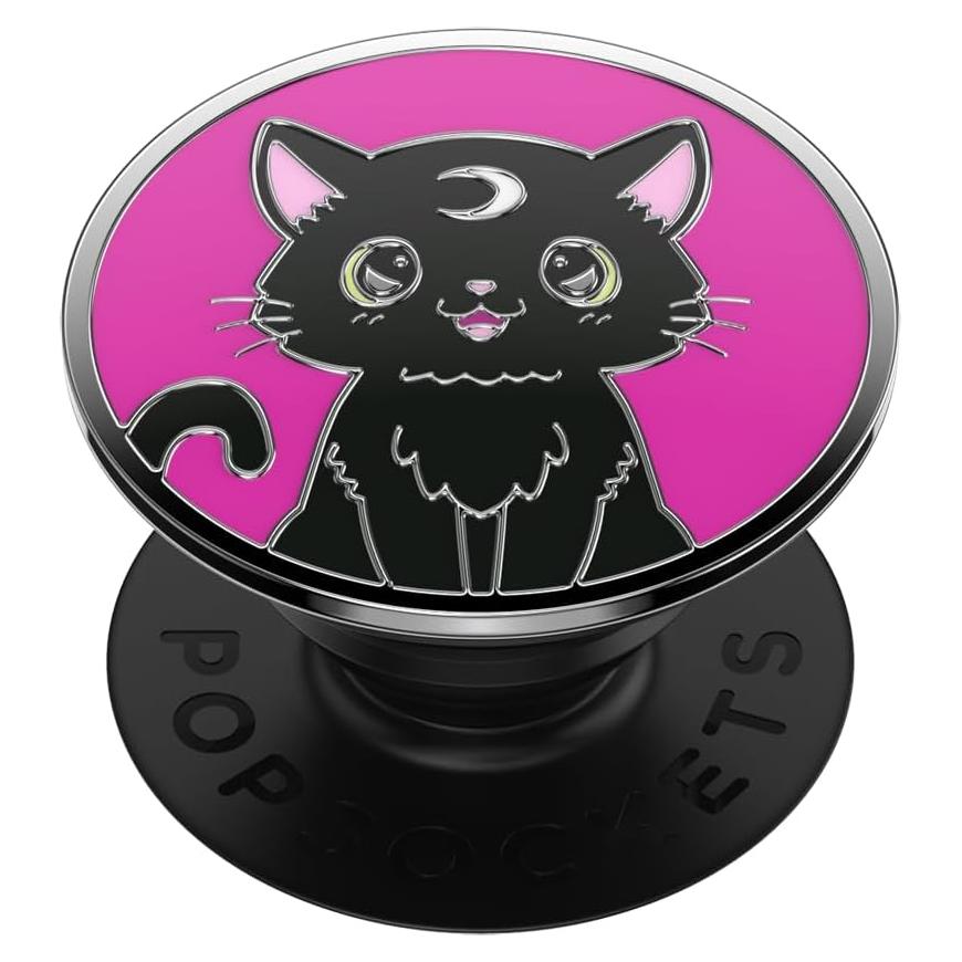 PopSockets Agarre para Teléfono Magia de Gato Negro - Soporte Intercambiable