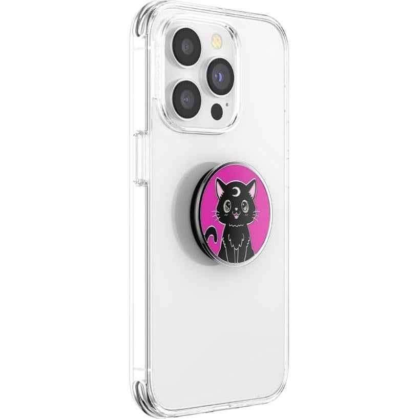 PopSockets Agarre para Teléfono Magia de Gato Negro - Soporte Intercambiable