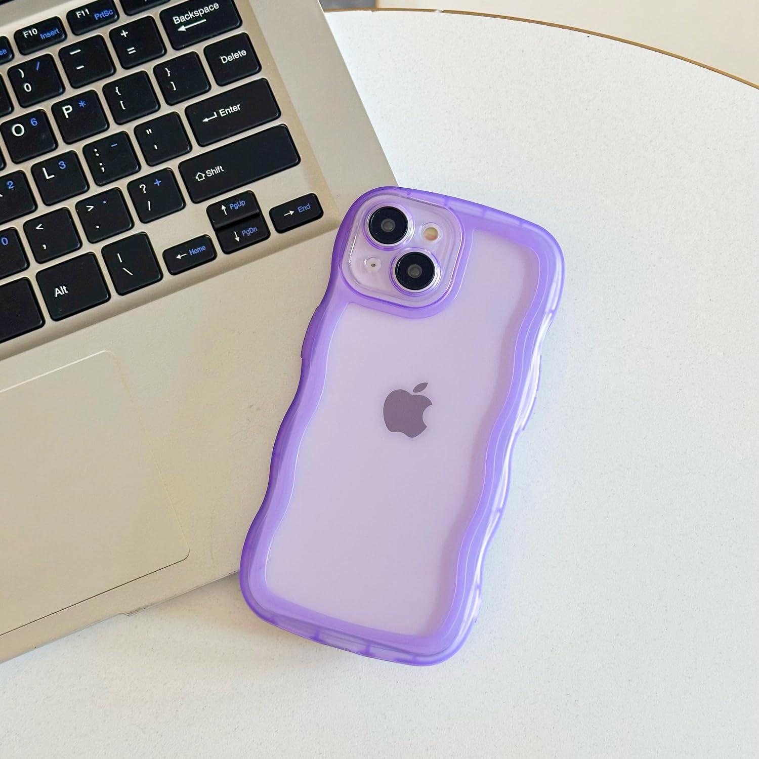 Funda Protectora IUFRIWOT para iPhone 14 6.1" Silicona Púrpura