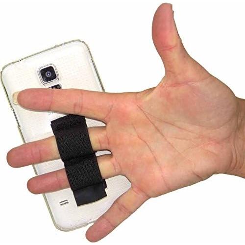 Agarradera de Teléfono 2-Loop Lazy-Hands - Negro - Paquete de 5