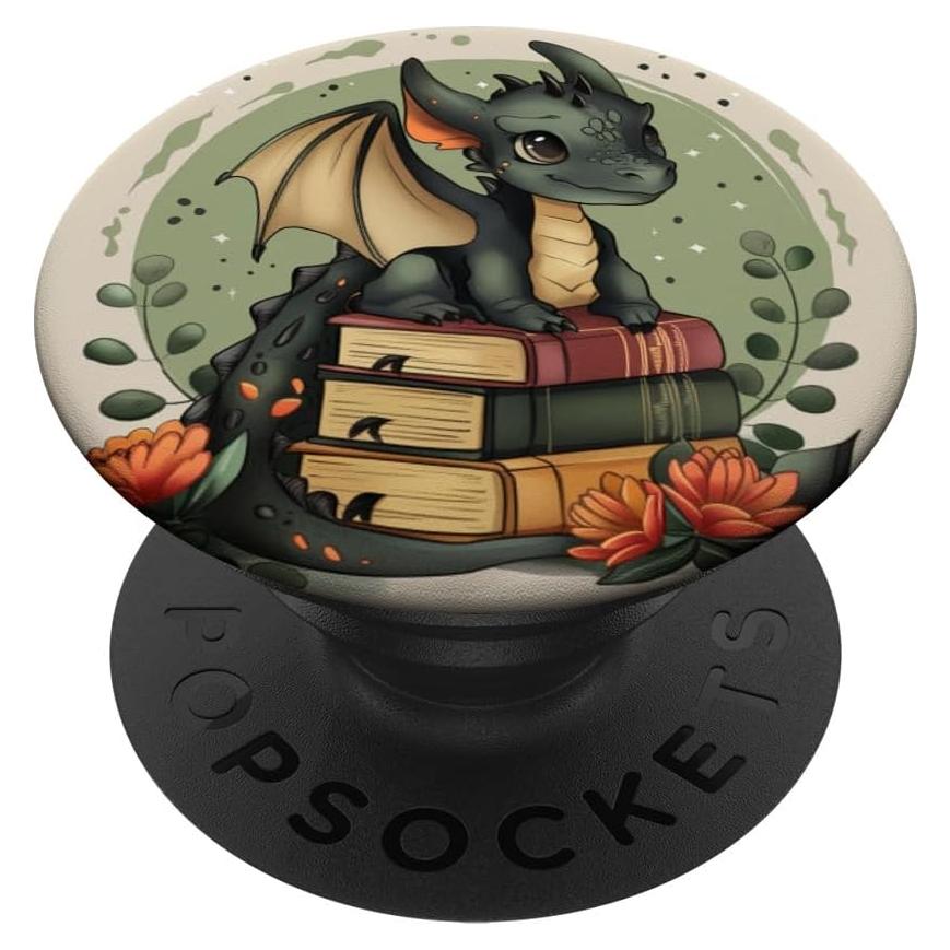 PopGrip Adhesivo Dragón Lector Bibliotecario PopSockets