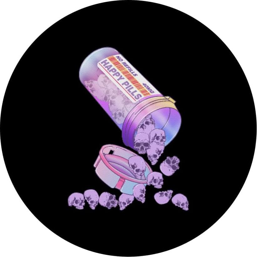 PopSockets Adhesivo PopGrip Calavera Kawaii Pastel Goth