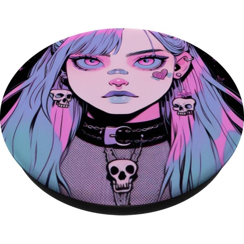 PopSocket Estándar PopGrip Chica Anime Goth 10.9x8.6cm