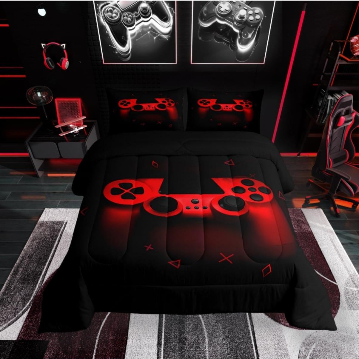 Juego de Edredón Gamer Erosebridal Individual Microfibra