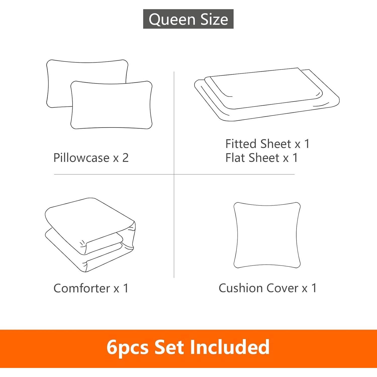 Juego de Ropa de Cama Gamer Z.Jian HOME 6 Piezas Queen