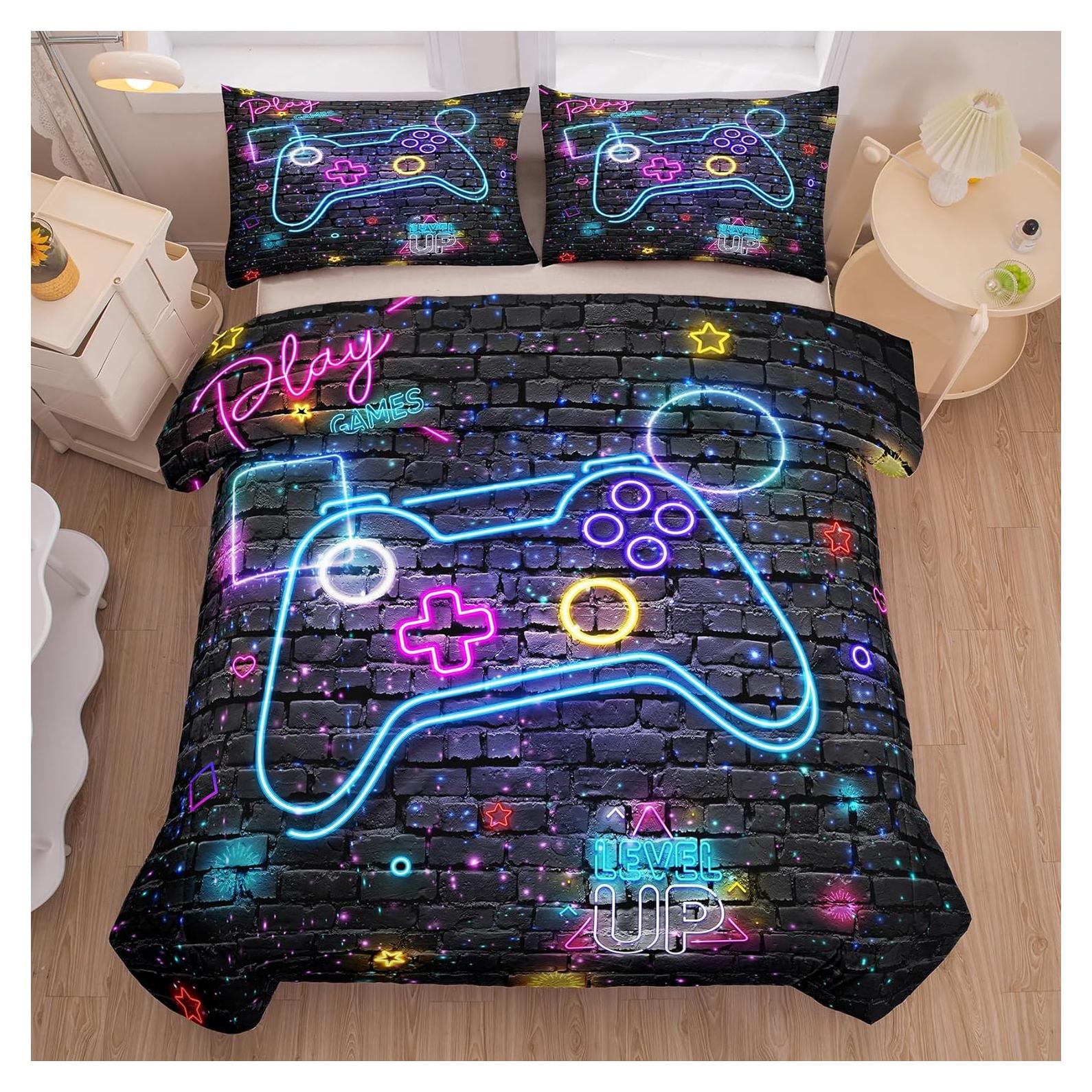 Juego de Edredón Twin 5 Piezas MWMWMW Microfibra Niños