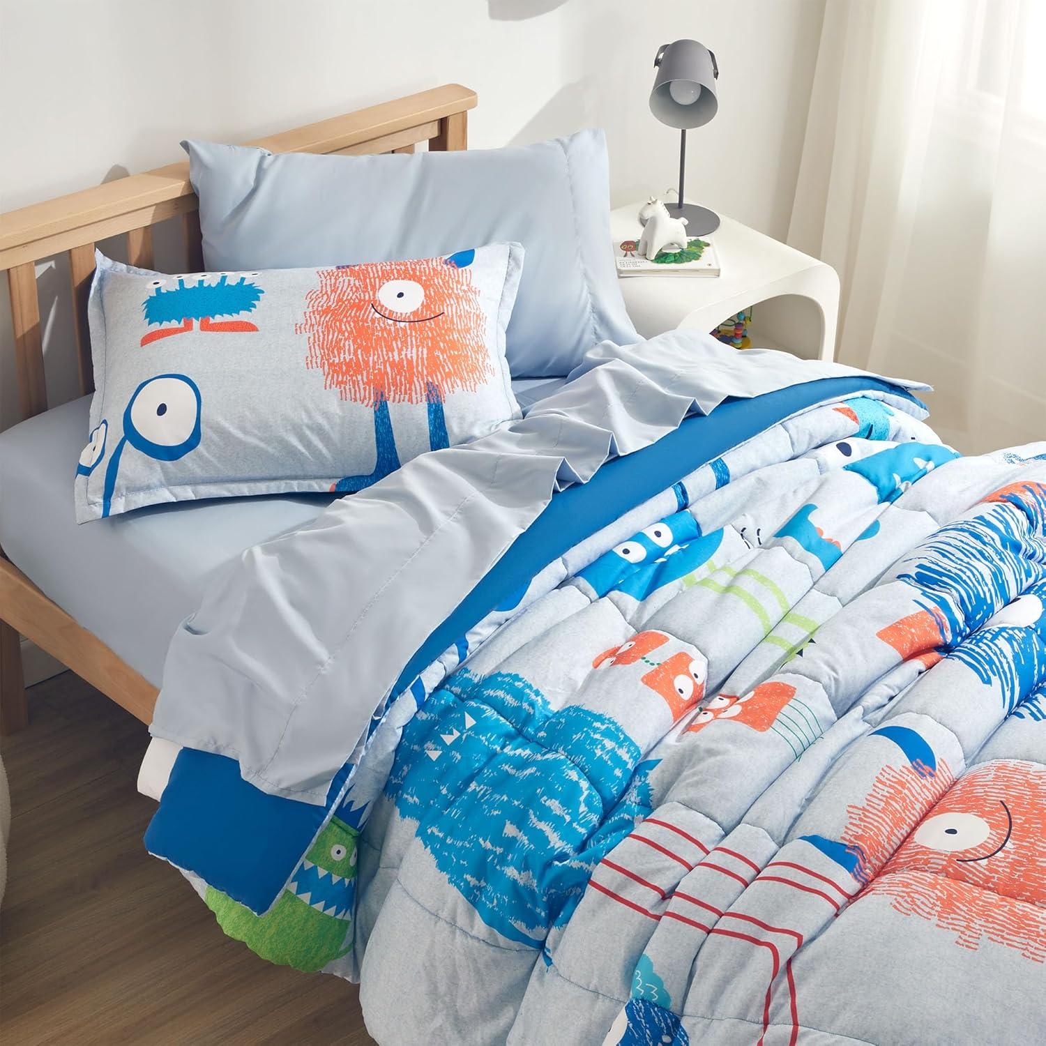 Conjunto de Ropa de Cama SLEEP ZONE 7 Piezas Monstruo Full/Queen