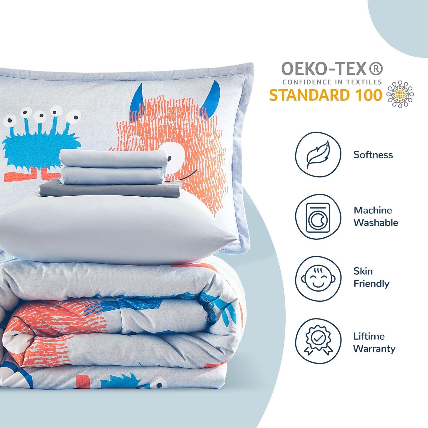 Conjunto de Ropa de Cama SLEEP ZONE 7 Piezas Monstruo Full/Queen