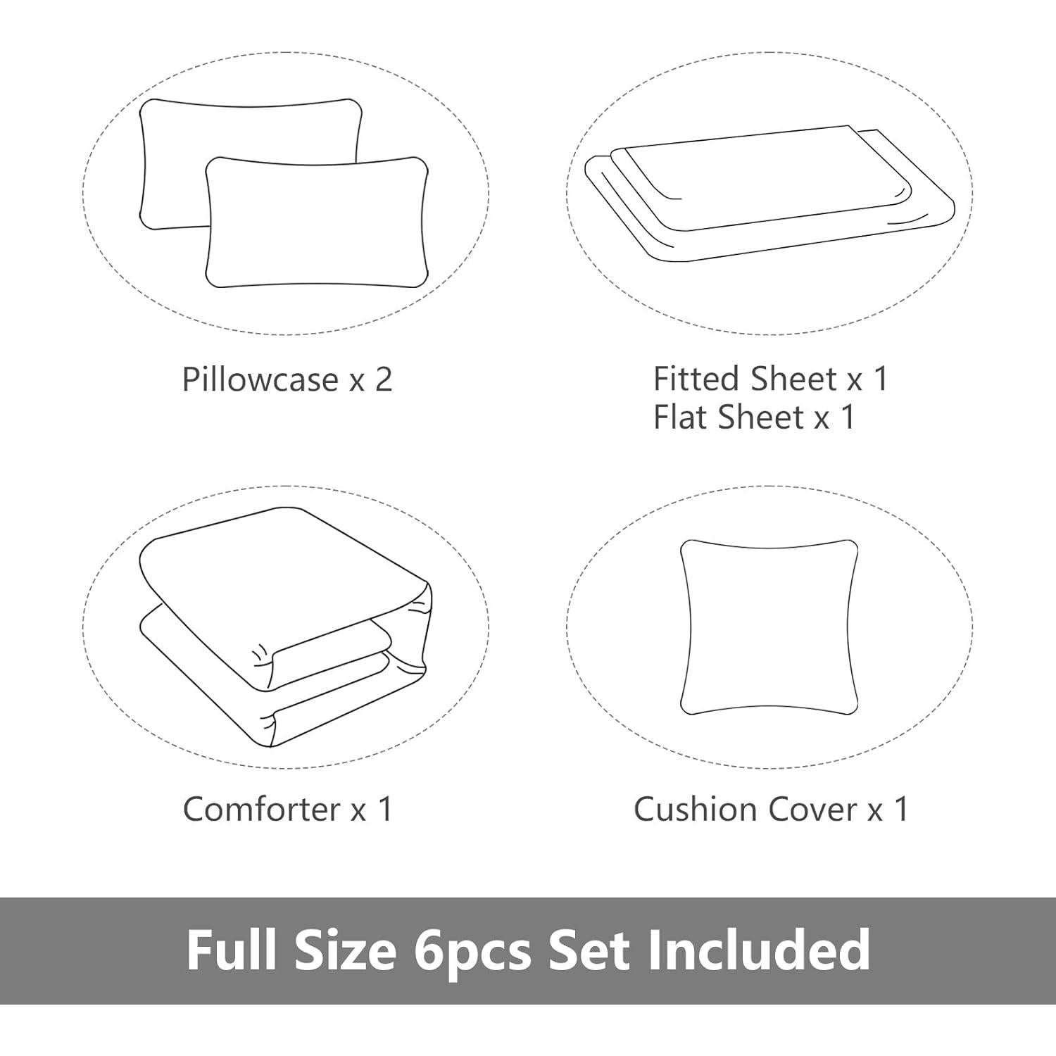 Juego de Ropa de Cama Gamer 6 Piezas ROWADALO Completo Azul