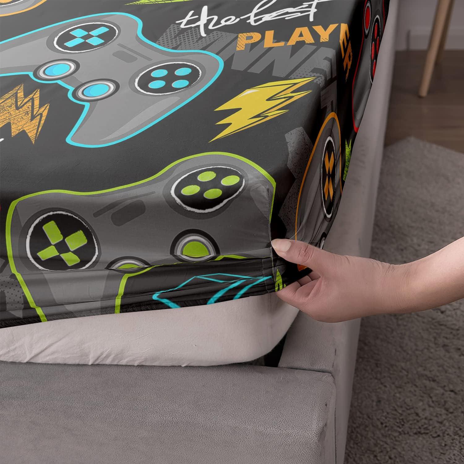 Juego de Sábanas Ajustadas AILONEN Queen Microfibra Videojuegos