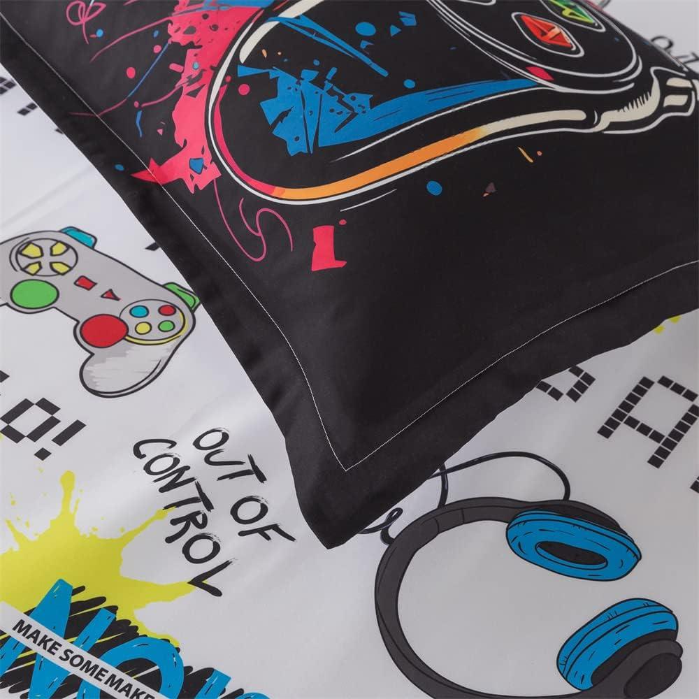 Conjunto de Cama Twin 6Pcs qjmiaofang Videojuego Microfibra