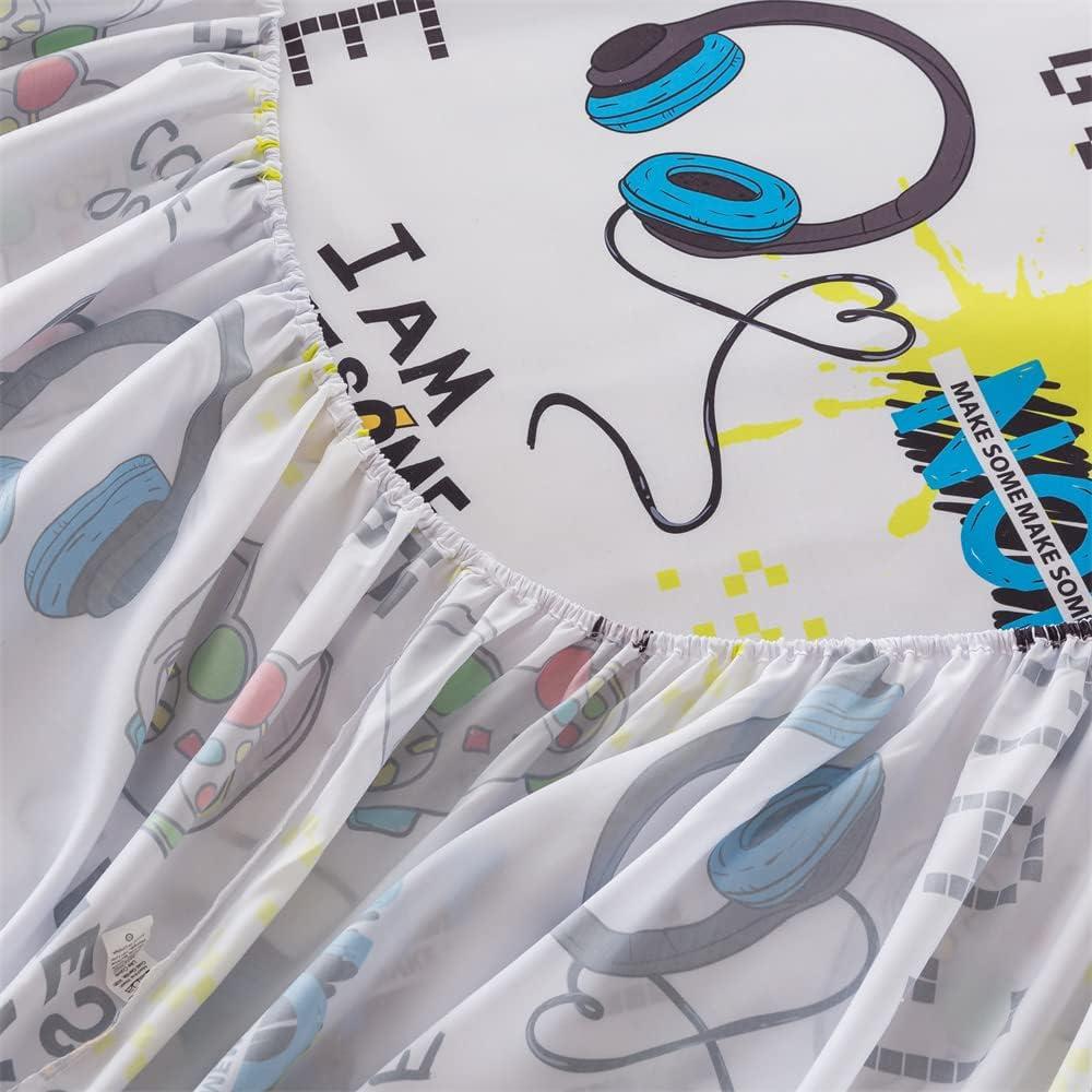 Conjunto de Cama Twin 6Pcs qjmiaofang Videojuego Microfibra