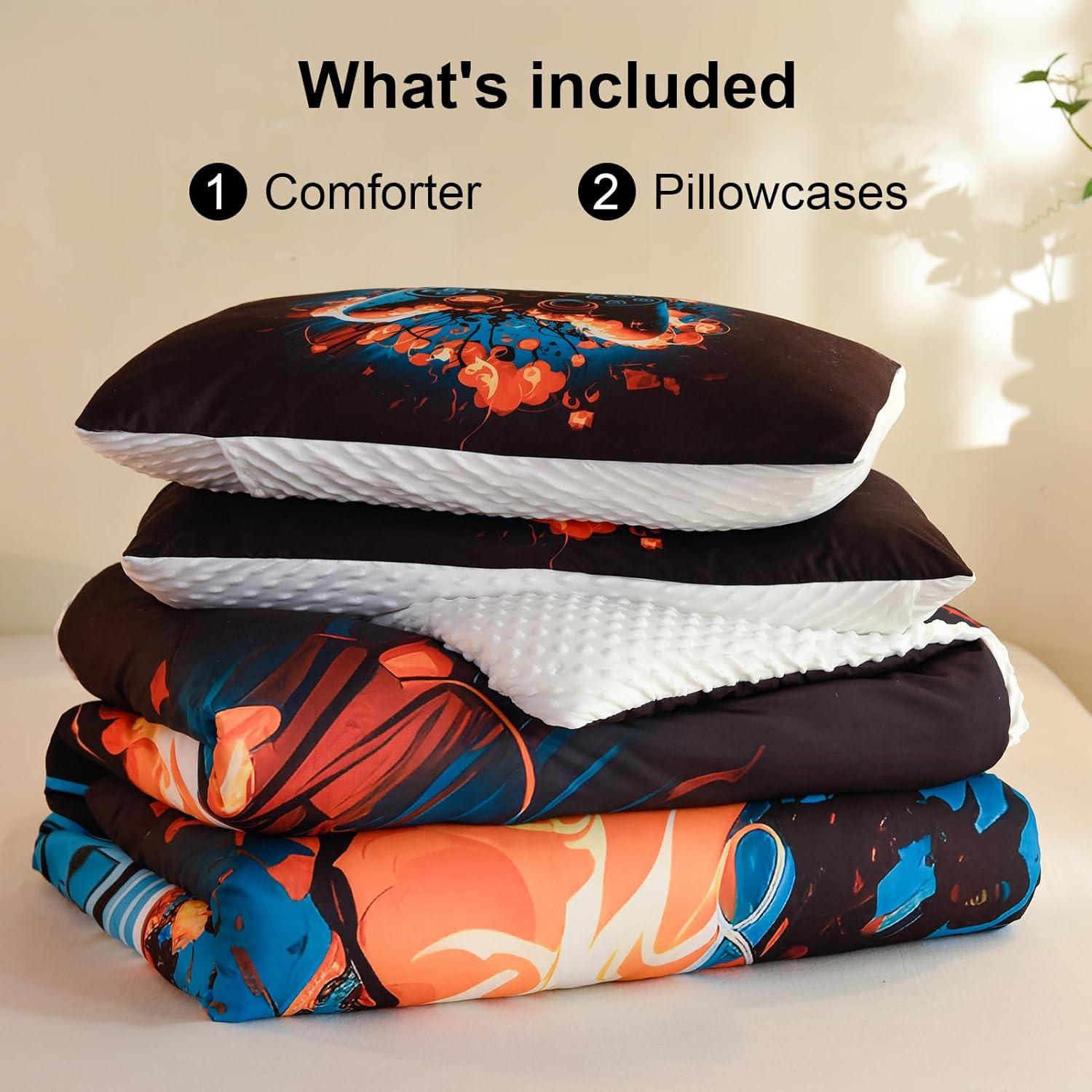 Conjunto de Edredón Completo Cyusri Controlador de Juego 3 Piezas