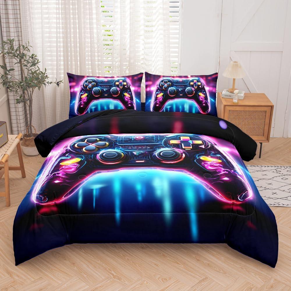 Juego de Edredón Twin 5PCS Helloosuu Gamer - Ropa de Cama