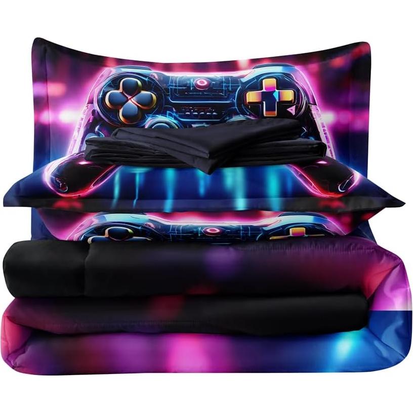 Juego de Edredón Twin 5PCS Helloosuu Gamer - Ropa de Cama