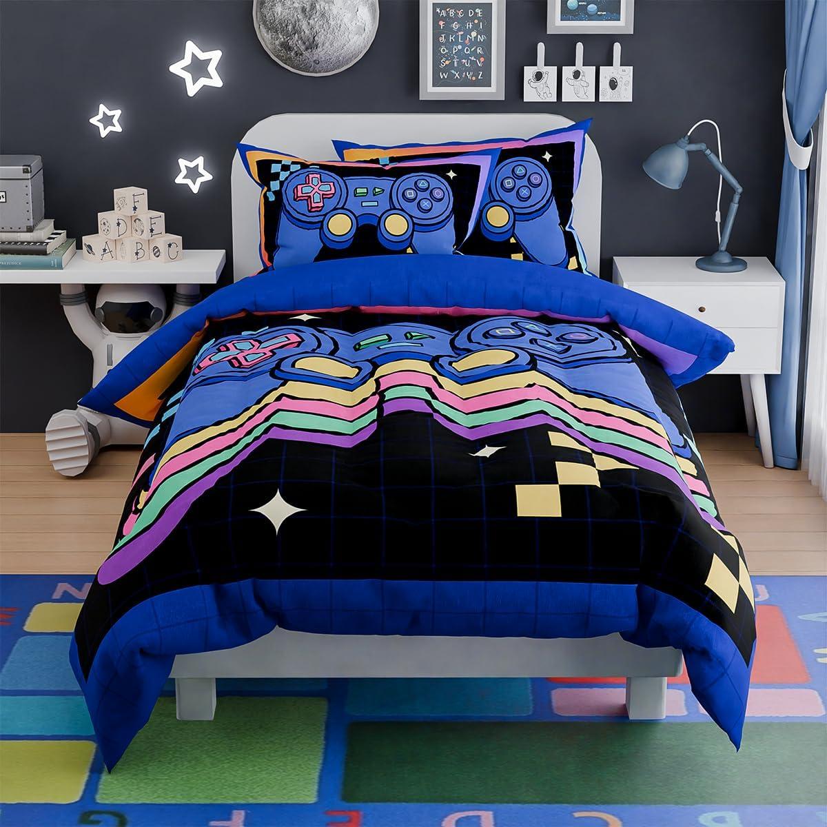 Conjunto de Edredón Gamer SANDJEST 3 Piezas Microfibra