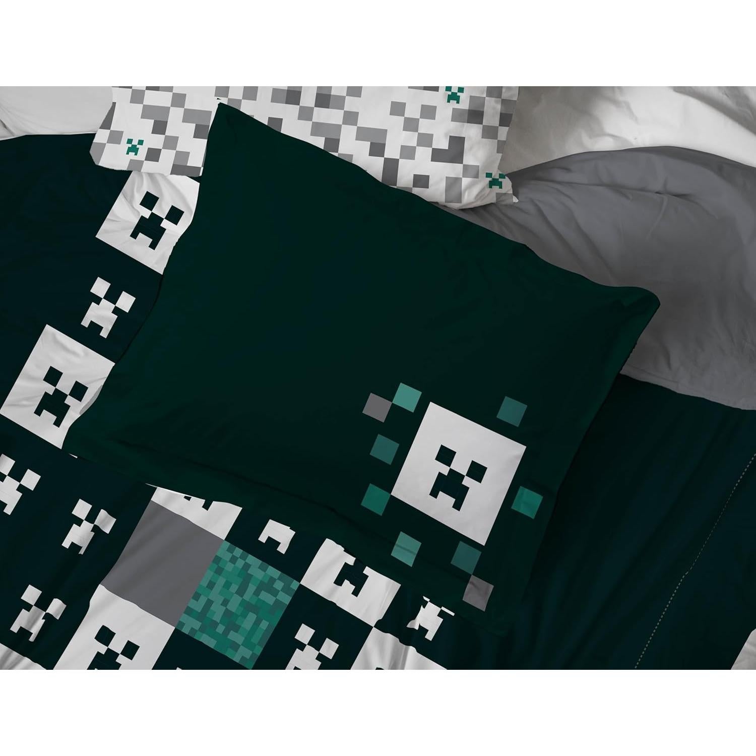 Juego de Edredón Twin Jay Franco Minecraft 5 Piezas Suave