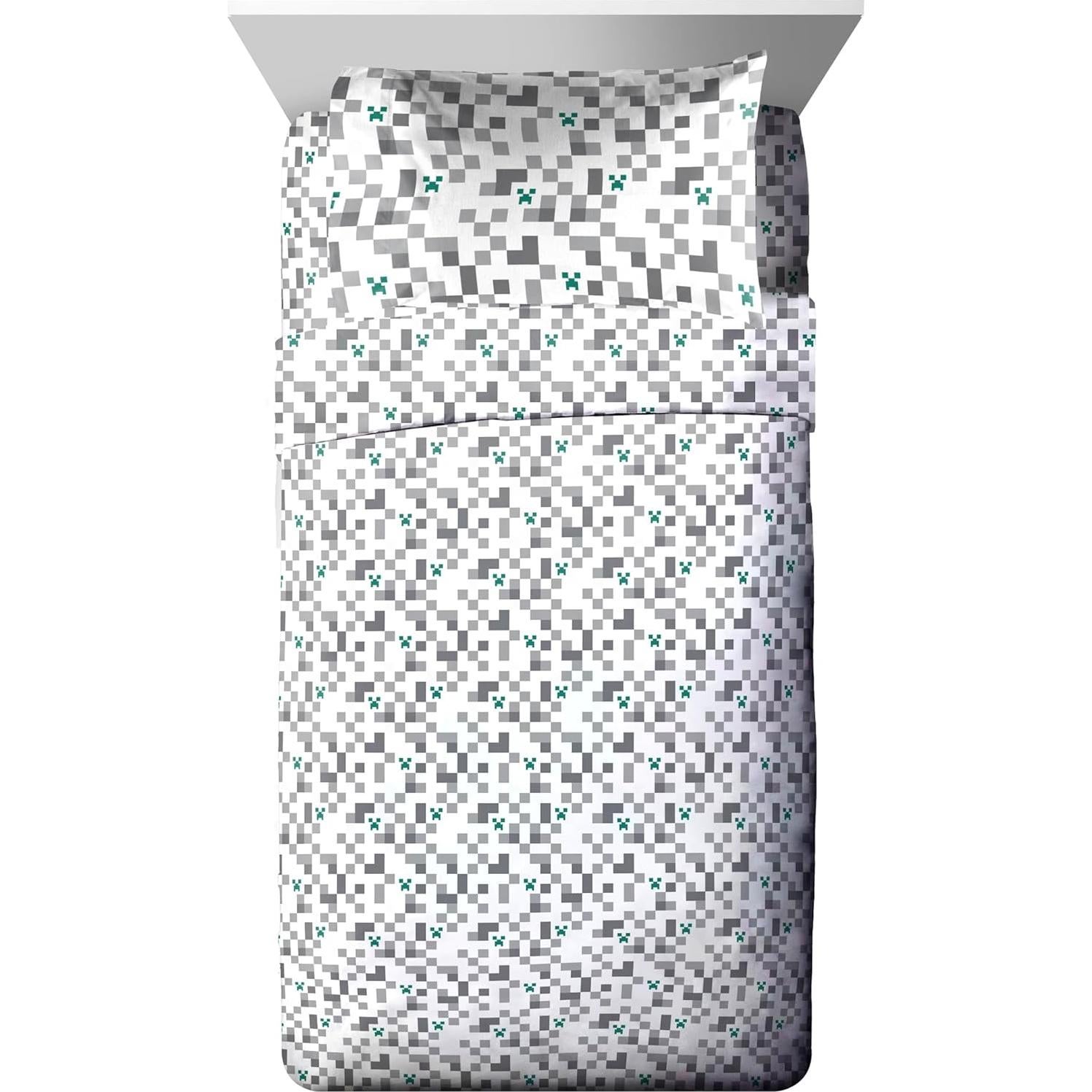 Juego de Edredón Twin Jay Franco Minecraft 5 Piezas Suave