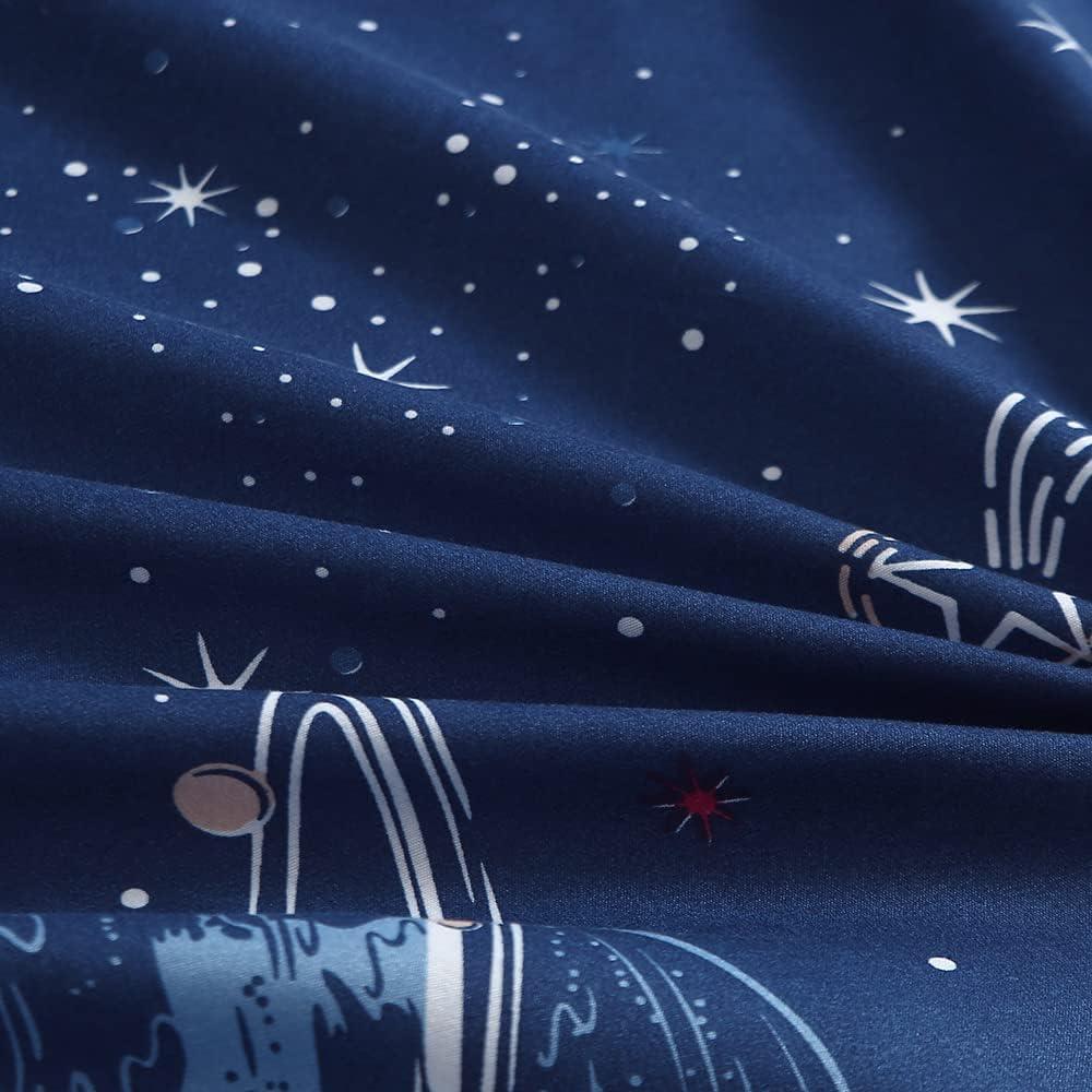 Juego de Sábanas Espaciales MAG Completo Microfibra Azul