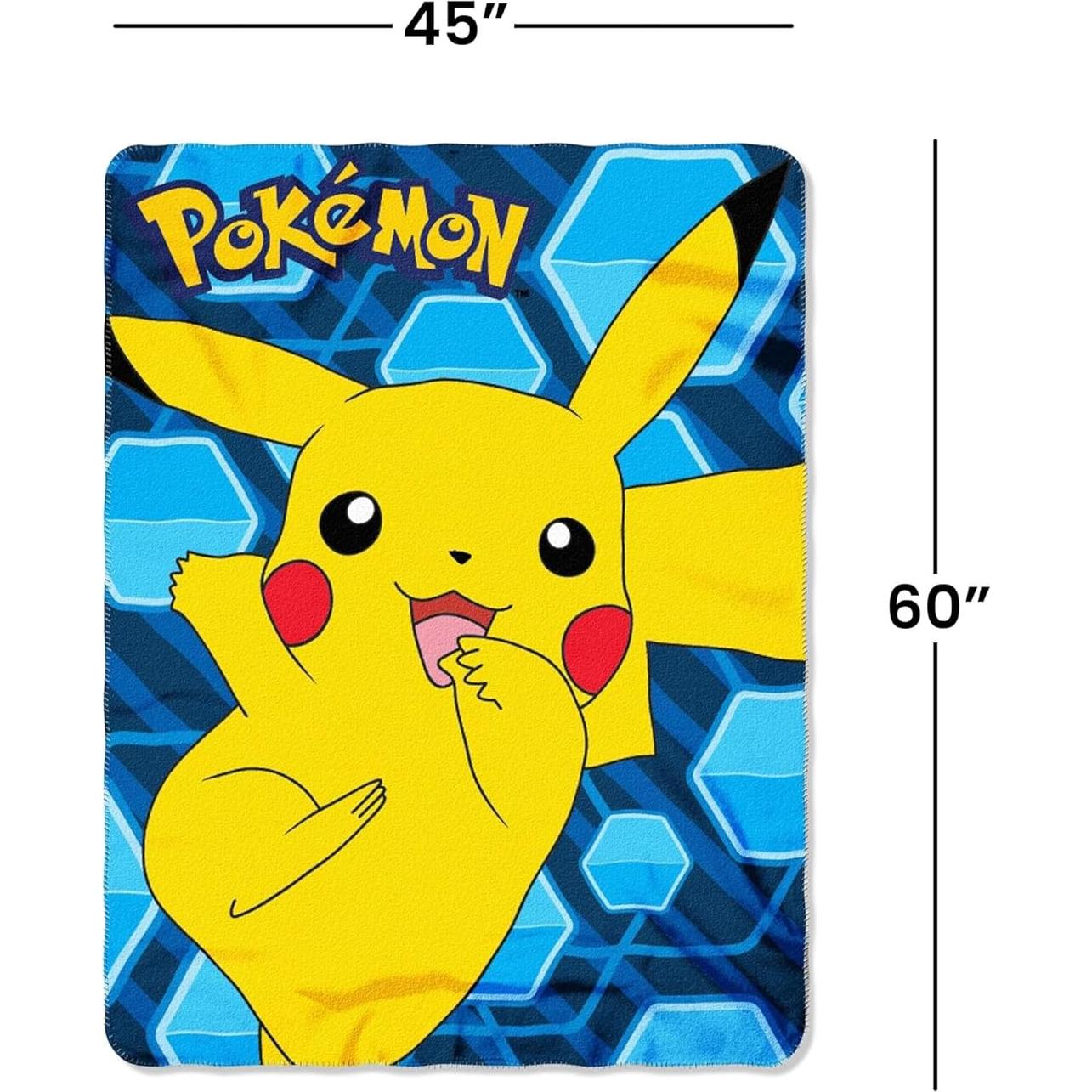 Manta de Forro Polar Pokémon Pikachu 114x152 cm Azul