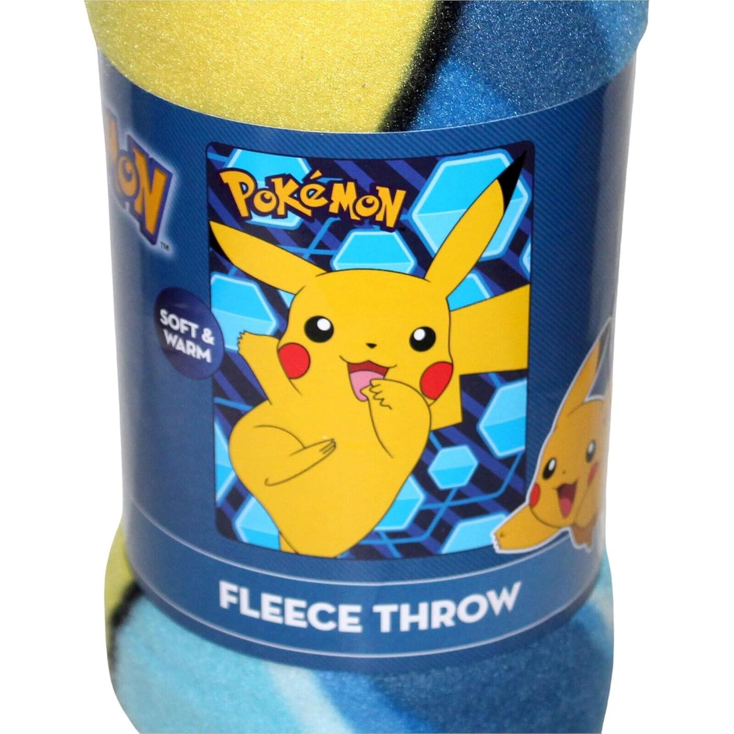 Manta de Forro Polar Pokémon Pikachu 114x152 cm Azul
