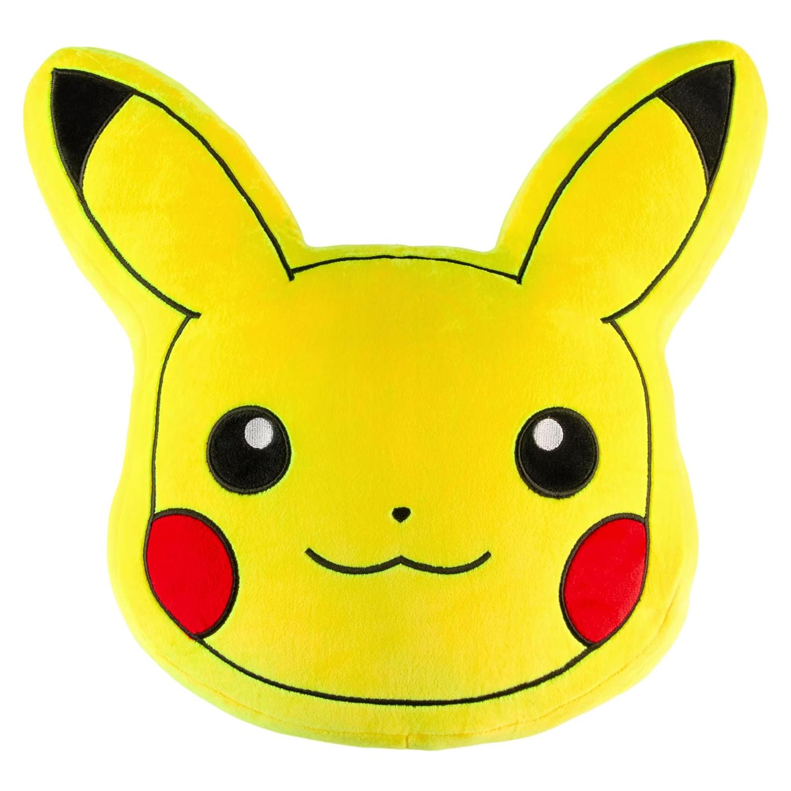 Cojín de Peluche 3D Pikachu Halentex 47x47cm Suave Anime