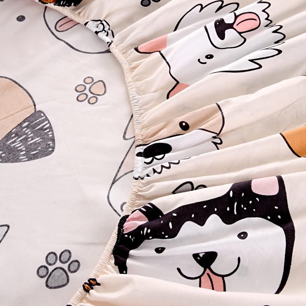 Juego de Sábanas Ajustables KWLOVER Completo con Funda de Almohada