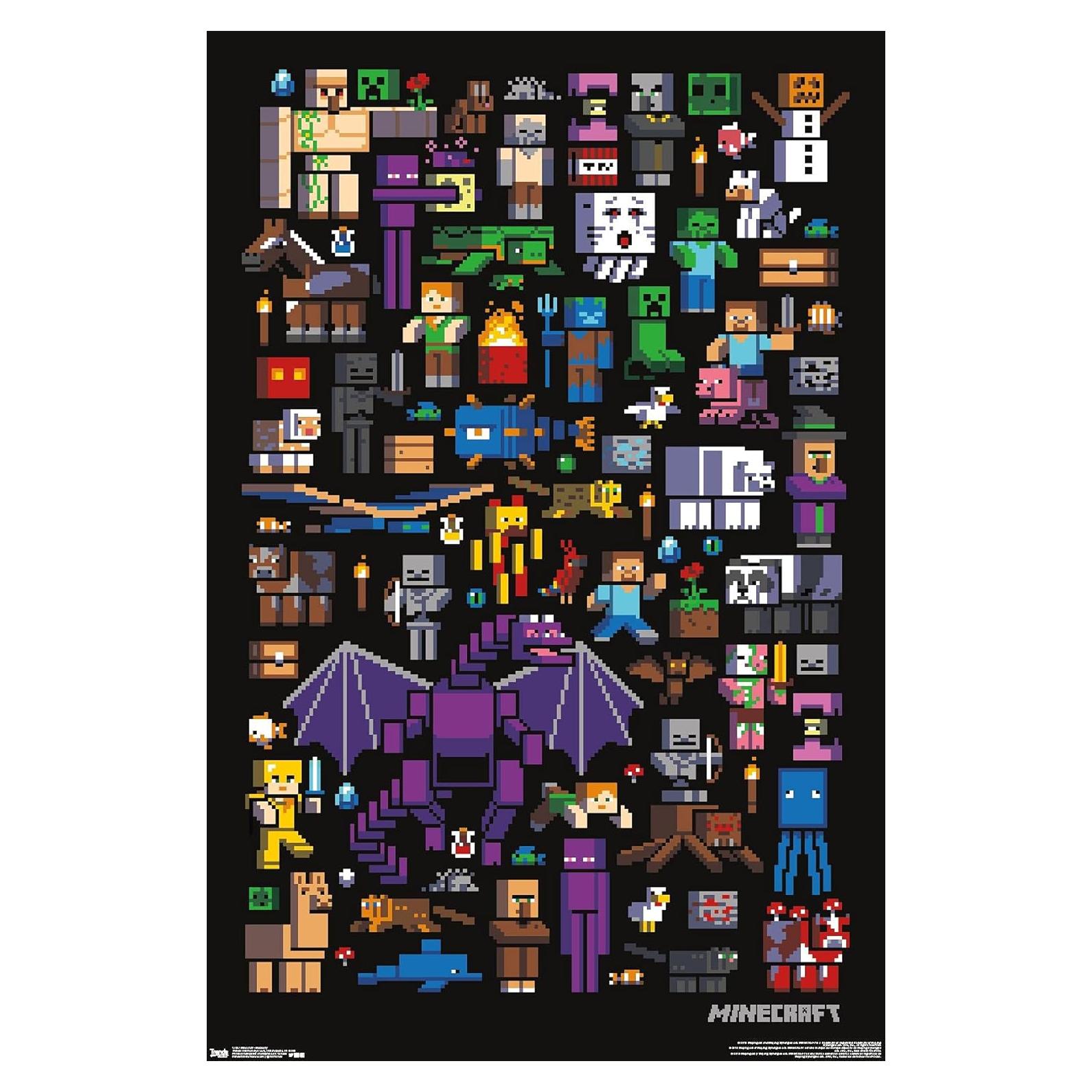 Cartel de Pared Minecraft Mobbery Trends International 86x56 cm