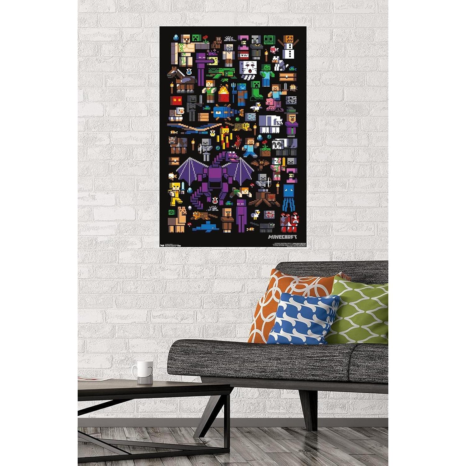 Cartel de Pared Minecraft Mobbery Trends International 86x56 cm