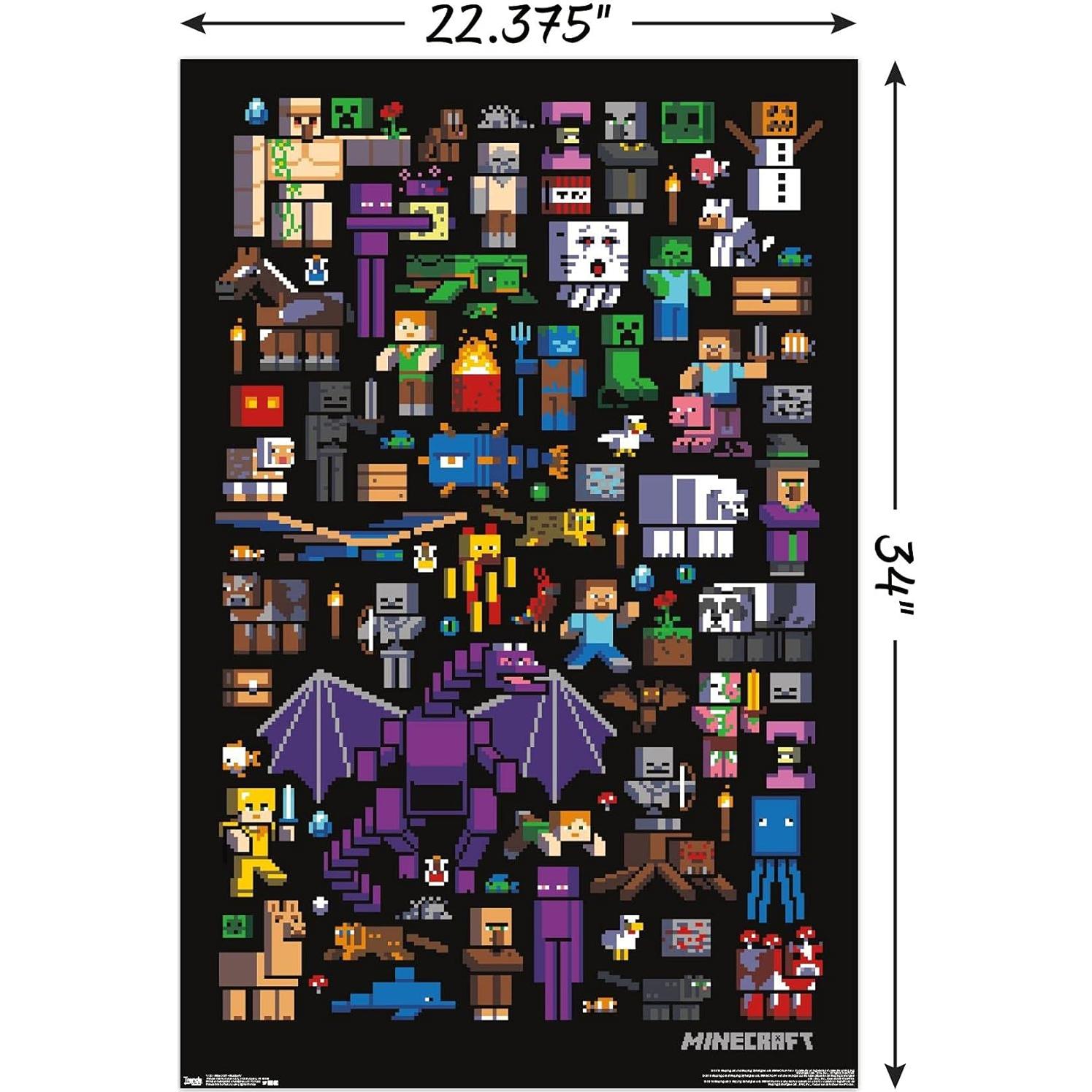 Cartel de Pared Minecraft Mobbery Trends International 86x56 cm