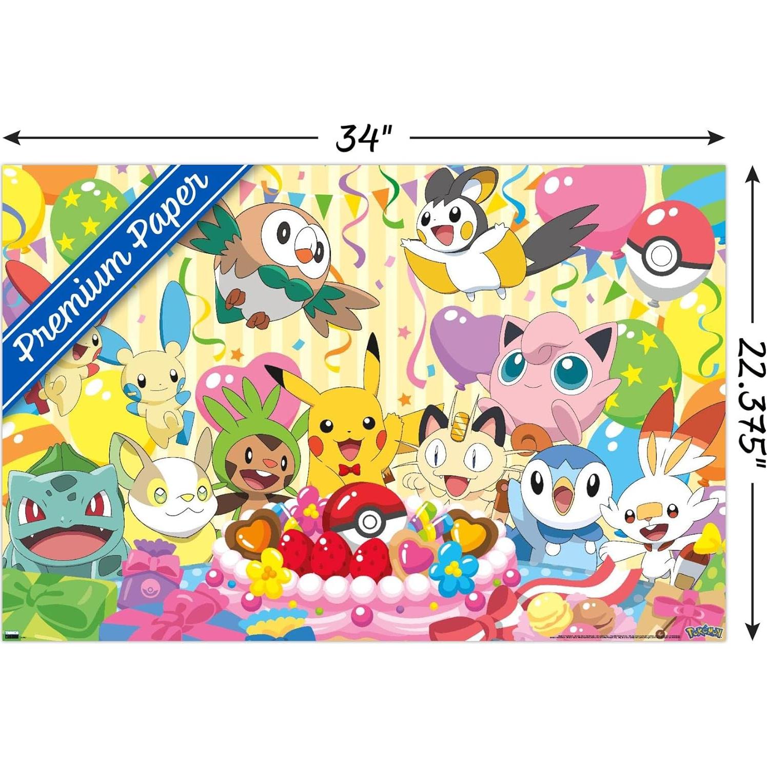 Póster de Cumpleaños Pokémon Trends International 86.4x56.8cm