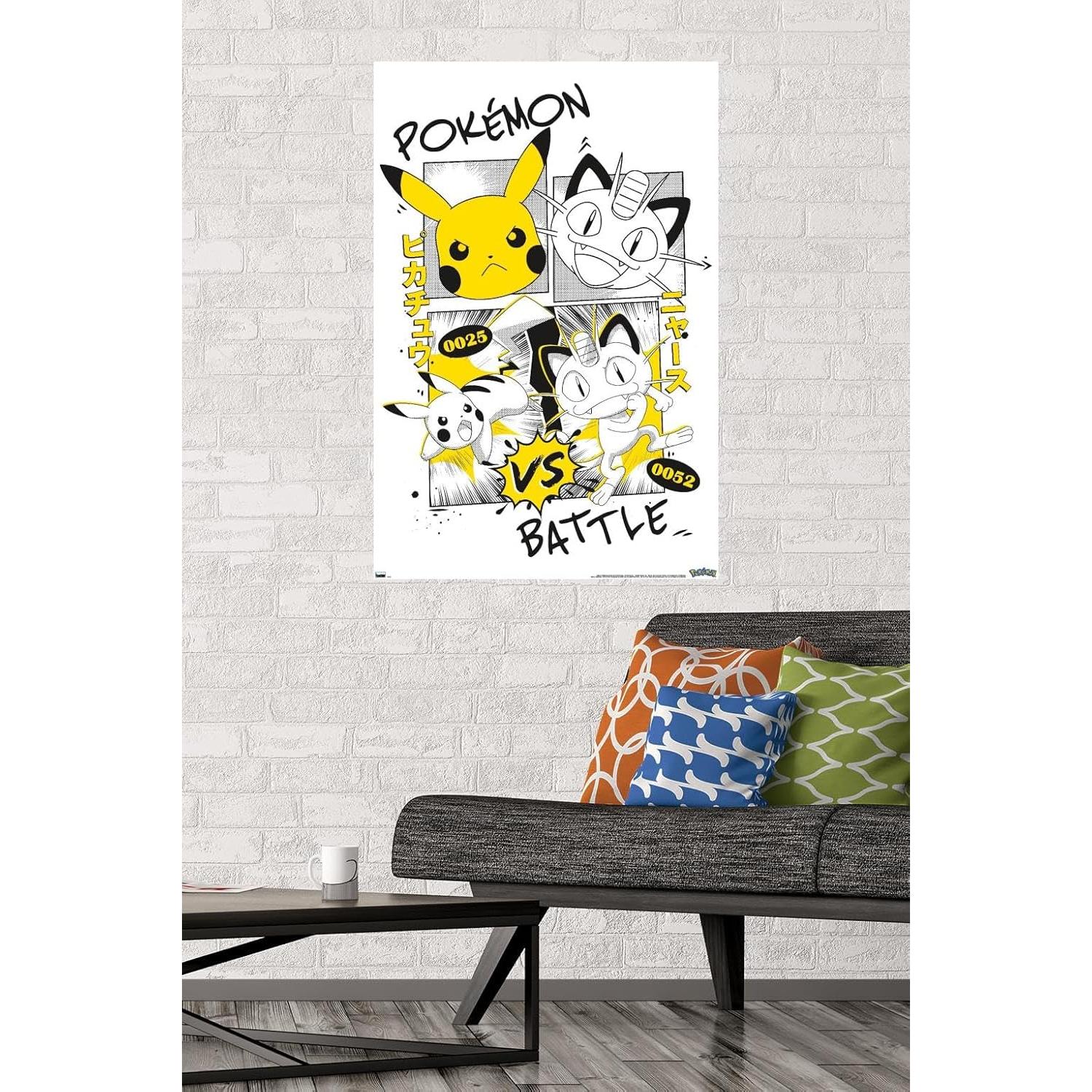 Póster de Pared Pokémon Anime de Batalla Trends International 86.36x56.83 cm