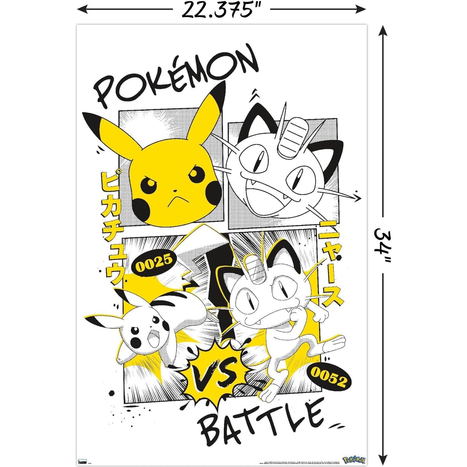 Póster de Pared Pokémon Anime de Batalla Trends International 86.36x56.83 cm