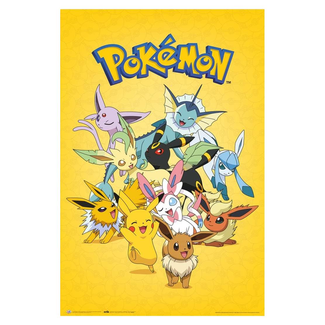 Póster Evolución de Eevee Pokémon 61x91 cm Papel